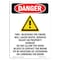 Signmission Safety Sign, OSHA Danger, 10" Height, Two-Blocking The Crane, Portrait OS-DS-D-710-V-1779 - alternate 1